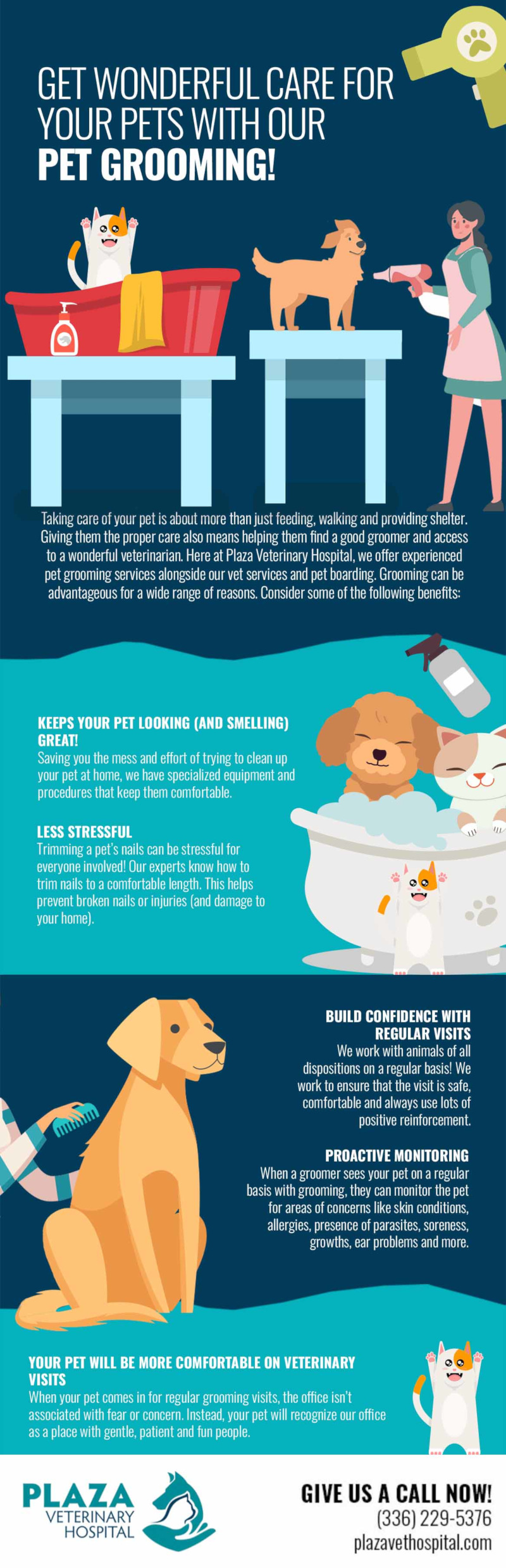 Get Wonderful Care for Your Pets with Our Pet Grooming! [infographic]